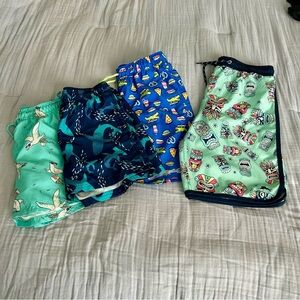 LIKE NEW Tommy Bahama and Cat & Jack Kids' Swim Shorts Sz XL (set of 4)